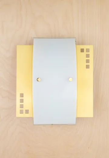 Modern Pierced Brass Wall Sconce