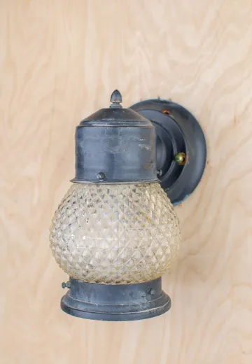 Distressed Small Black Wall Sconce