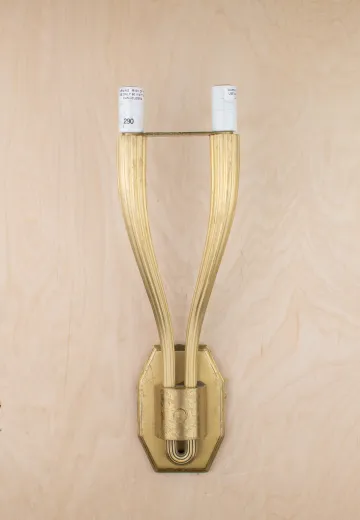 Traditional Tall Two Candle Brass Wall Sconce