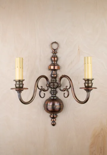 Polished Two Candle Formal Wall Sconce