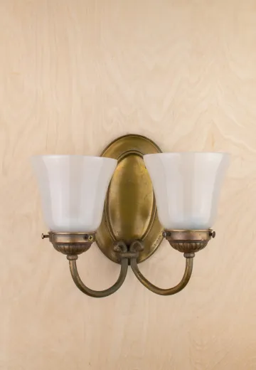 Curved Arm Two Light Wall Sconce