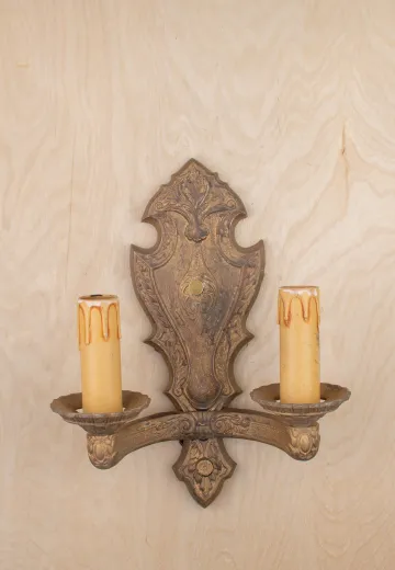 Gothic Two Candle Wall Sconce