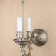 Three Candle Nickel Wall Sconce #0