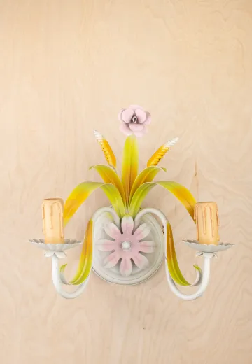Floral Two Candle Wall Sconce