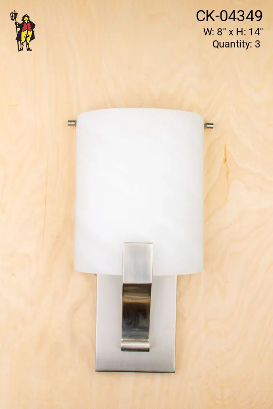 Nickel & Glass Wall Sconce