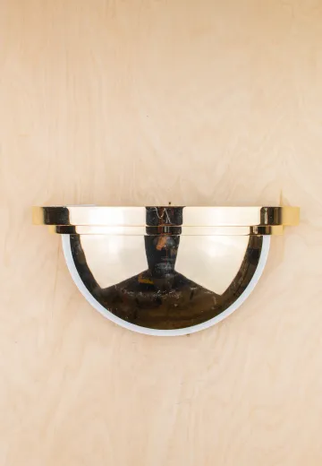 Polished Brass Bowl Wall Sconce