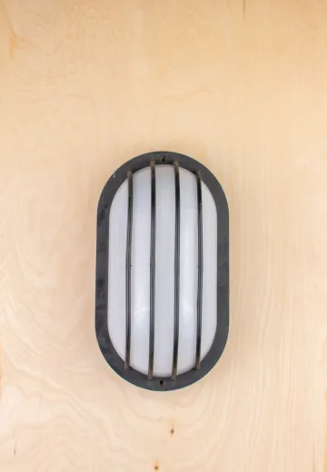 Black Plastic Cage Wall Sconce