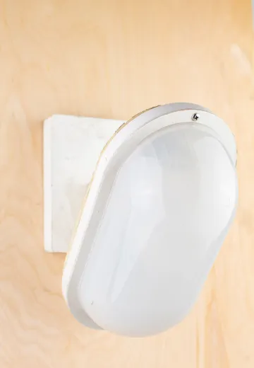 White Plastic Spotlight Wall Sconce