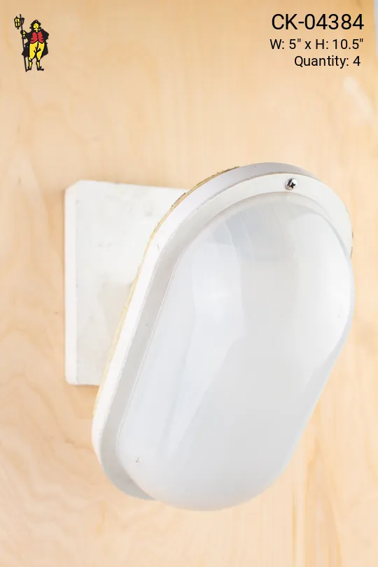 White Plastic Spotlight Wall Sconce