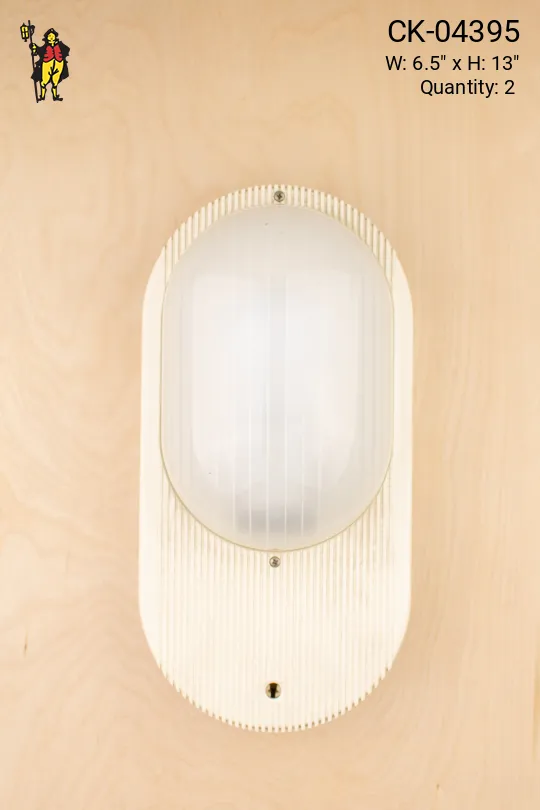 White Plastic Industrial Wall Sconce