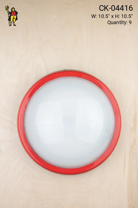 Red Plastic Wall Sconce