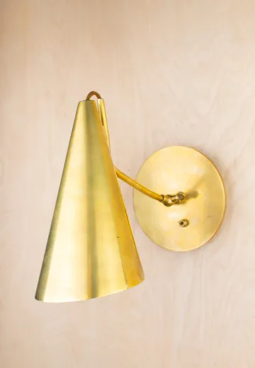 Brass Single Spotlight Wall Sconce