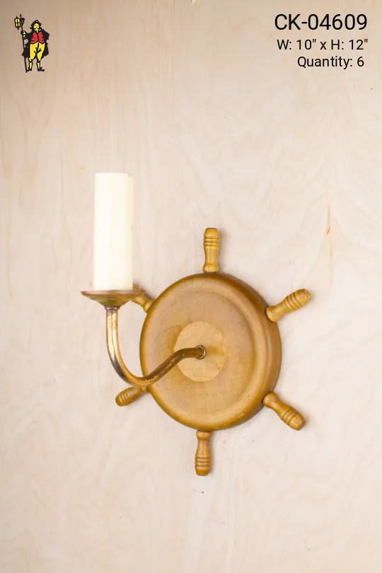 Ship Wheel Wall Sconce
