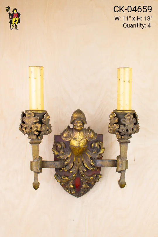Knight Two Candle Wall Sconce