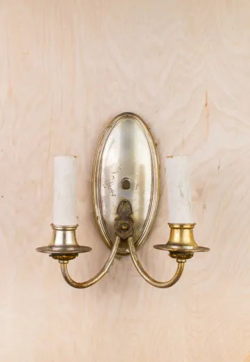Distressed Two Candle Wall Sconce