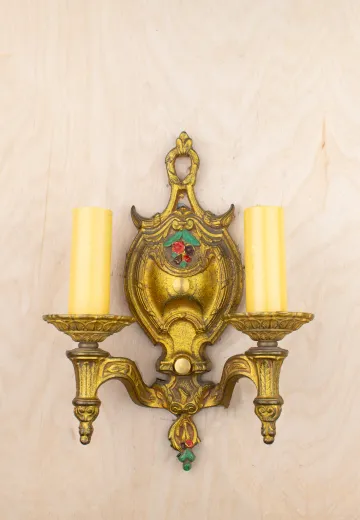 Gothic Two Candle Wall Sconce