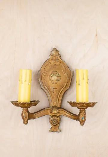 Art Deco Two Candle Wall Sconce