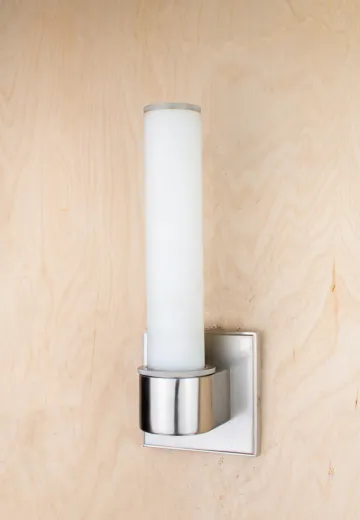 Modern Wall Sconce w/Frosted Glass Shade