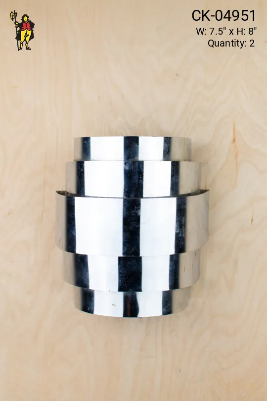 Polished Silver Round Ring Wall Sconce