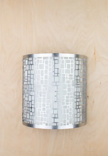 Silver Curved Modern Wall Sconce