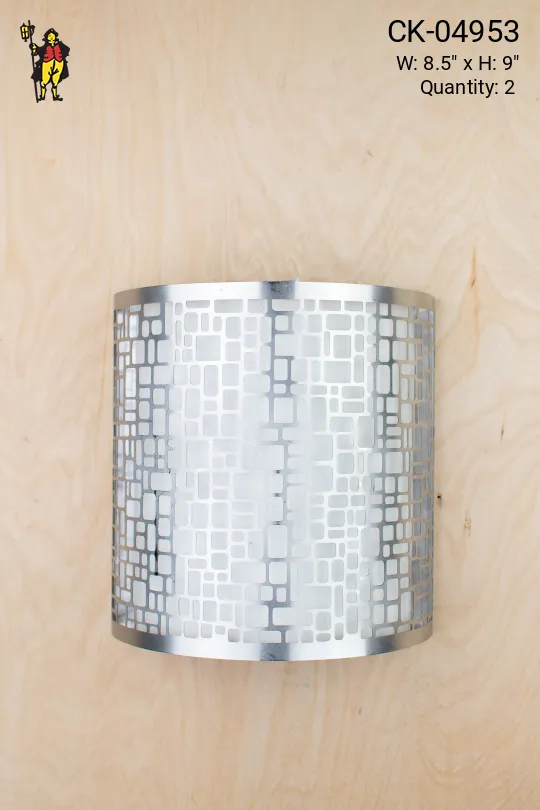 Silver Curved Modern Wall Sconce