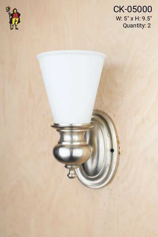 Nickel Single Light Wall Sconce