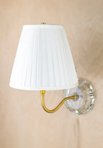 Crystal Backplate Single Curved Arm Wall Sconce