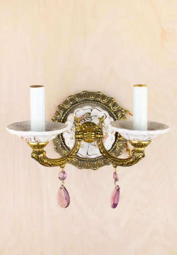 Capodimonte Two Candle Wall Sconce