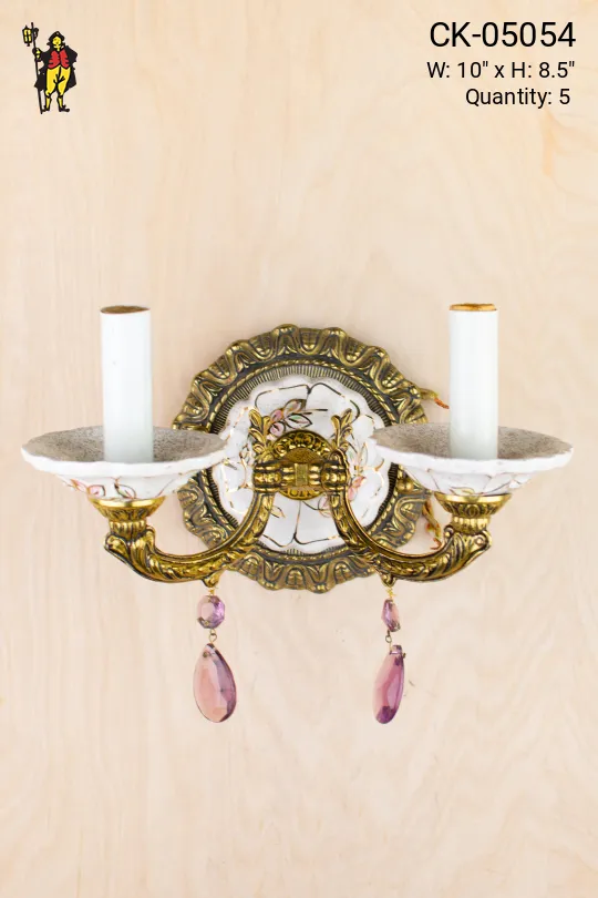 Capodimonte Two Candle Wall Sconce