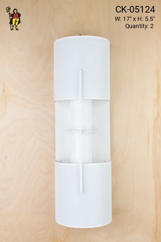 Peirced Modern White Wall Sconce
