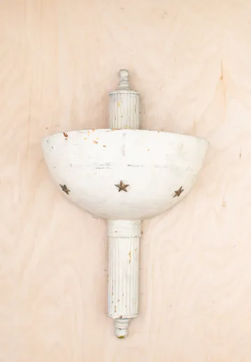 Ceramic Bowl 8" Wall Sconce w/Stars