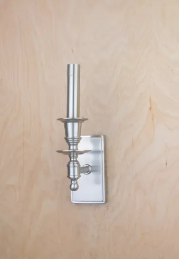 Nickel Single Candle Wall Sconce