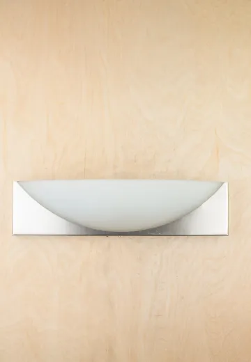 Half Moon Frosted Glass Wall Sconce