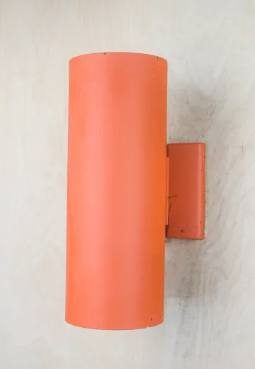 Orange Two Light Can Wall Sconce