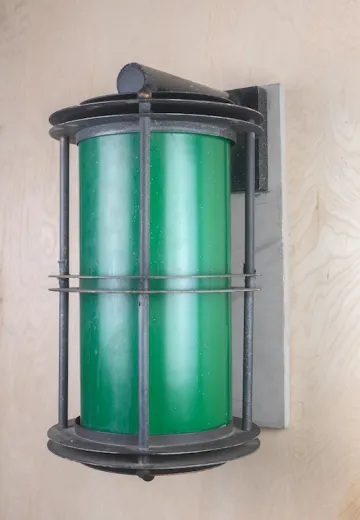 Traditional Police Precinct Sconce (One White Lens)