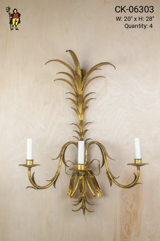 Flemish Three Candle Wall Sconce