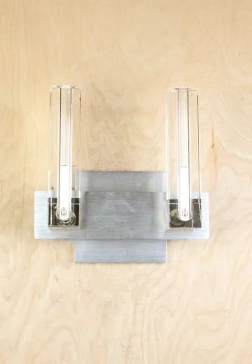 Chrome & Glass Contemporary Wall Sconce