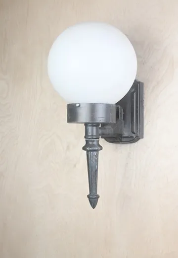 Black Single Light Globe Wall Sconce