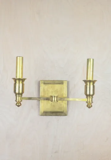 Brass Two Candle Wall Sconce