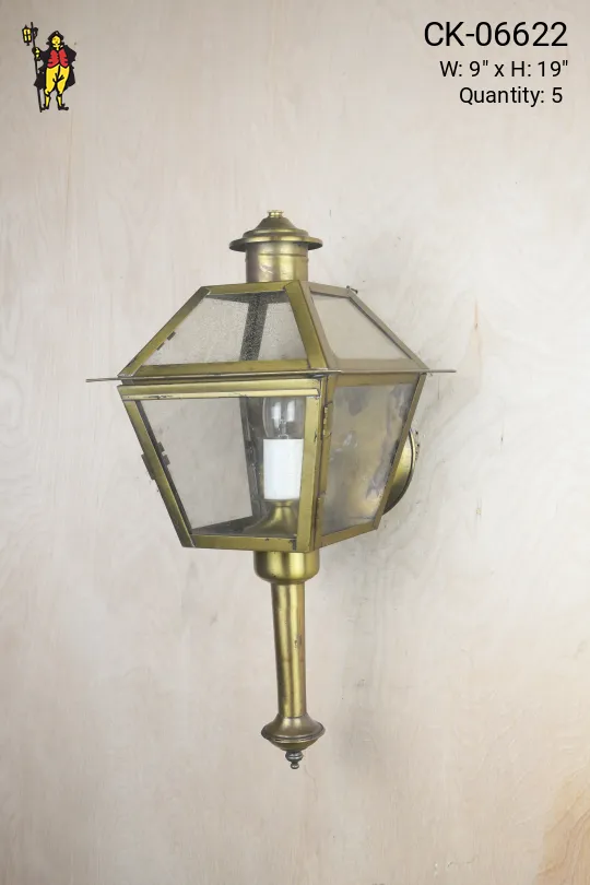 Brass Lantern Wall Sconce