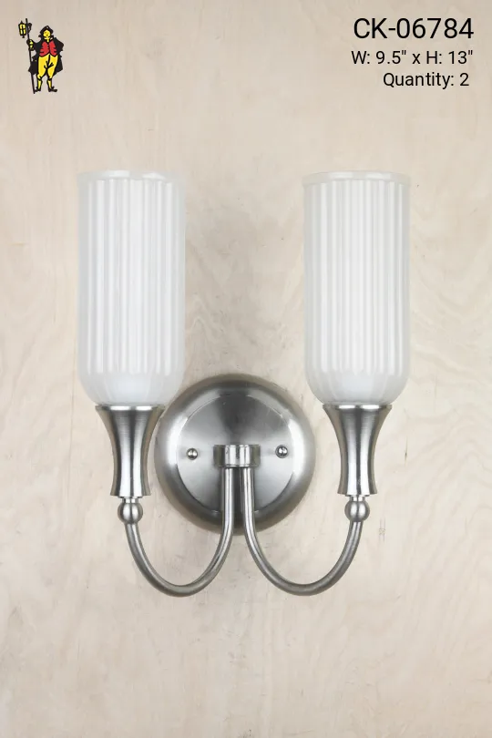 Mid Century Modern Nickel Wall Sconce