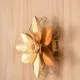 Floral One Light Brass Wall Scone #0