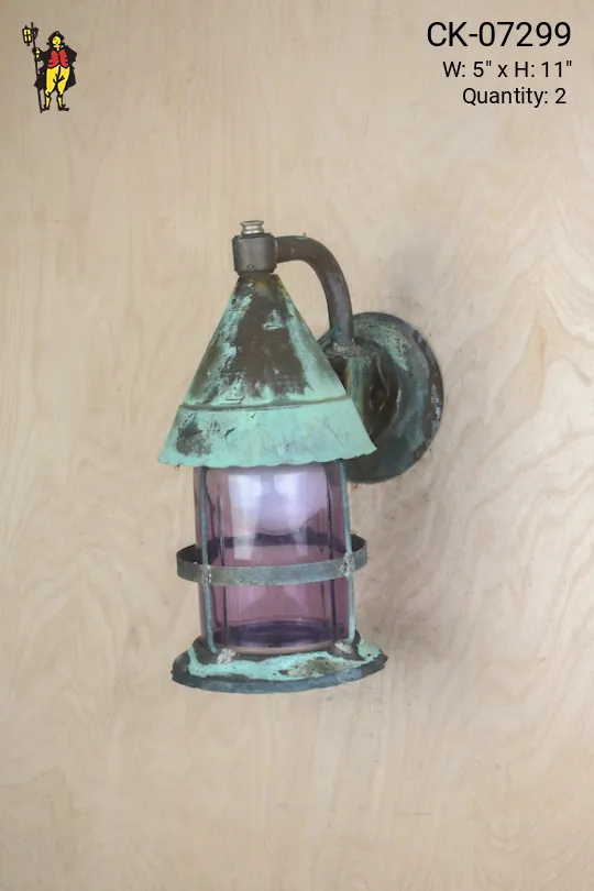 Small Distressed Wall Lantern