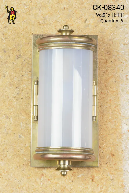 Brass & Rounded Glass Wall Sconce