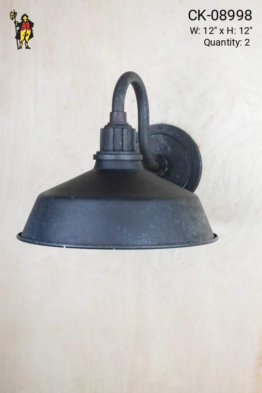 Black RLM Curved Arm Wall Sconce