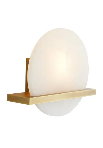 Polished White Onyx Wall Sconce