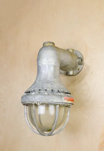 Industrial One Light Caged Wall Sconce