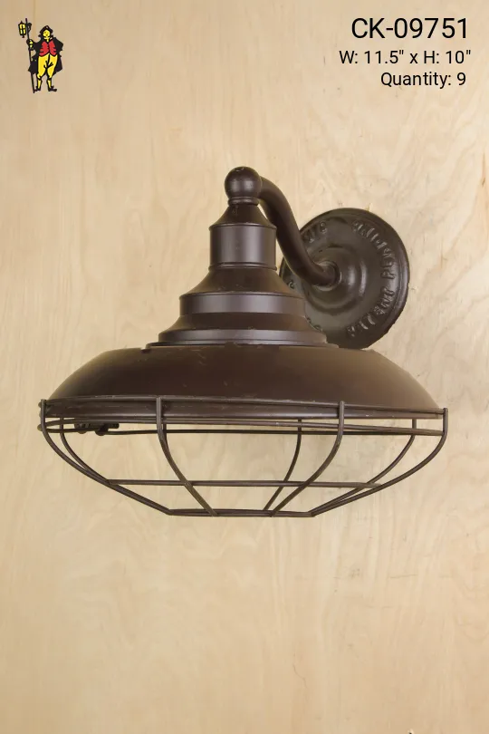 Eleven Inch RLM Wall Sconce w/Cage