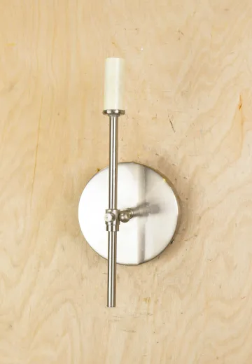 Nickel One Light Modern Wall Sconce
