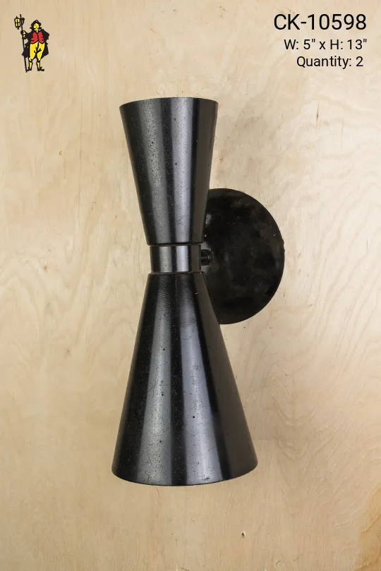 Up/Down Black Mid Century Wall Sconce